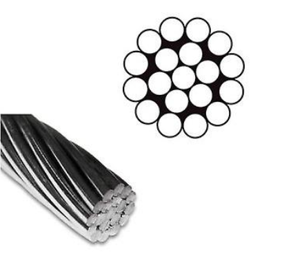 Jednopramenné nerezové lano - konstrukce 1x19 Průměr 1mm, galerie