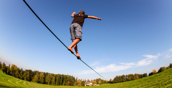 Slackline š.50mm žlutá - Délka 25m, galerie